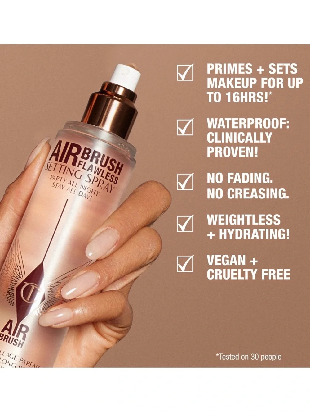 NWT Charlotte Tilbury Airbrush Flawless Hydrating & Waterproof Setting Spray
